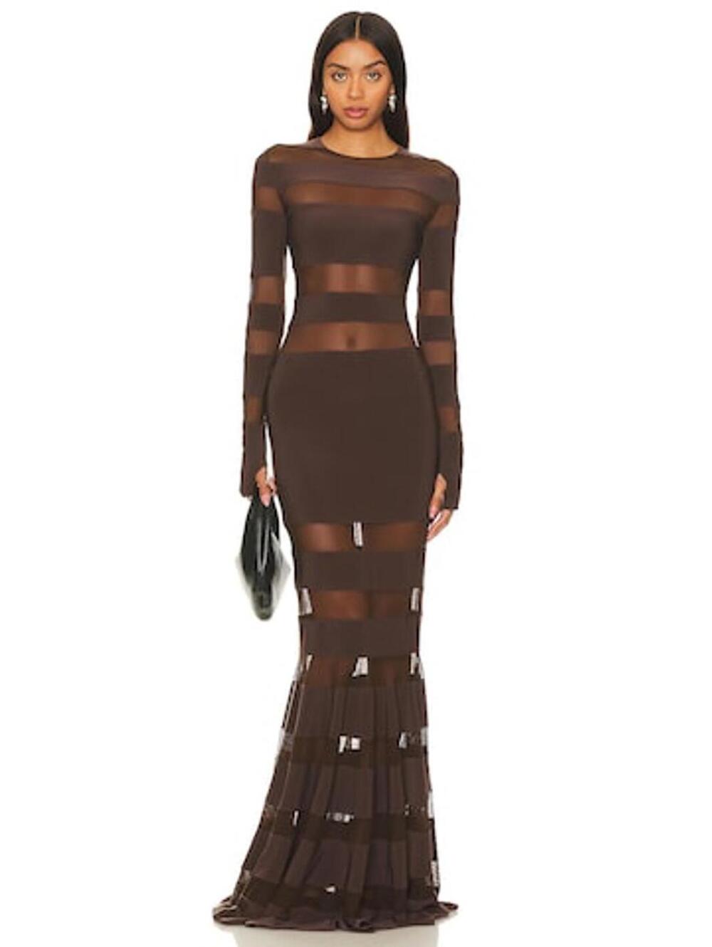 Norma Kamali LONG FISHTAIL DRESS